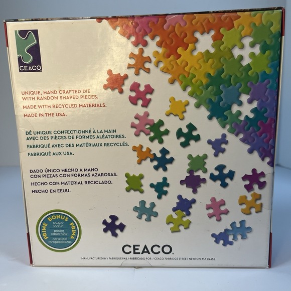 Ceaco 550 Piece Jigsaw Puzzle Chef Mania Panda Brown Bears Cooking in Kitchen - Picture 2 of 5